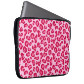 Leoparddruck in Pastellrosa, Hot Pink und Fuchsia Laptopschutzhülle (Vorne Rechts)