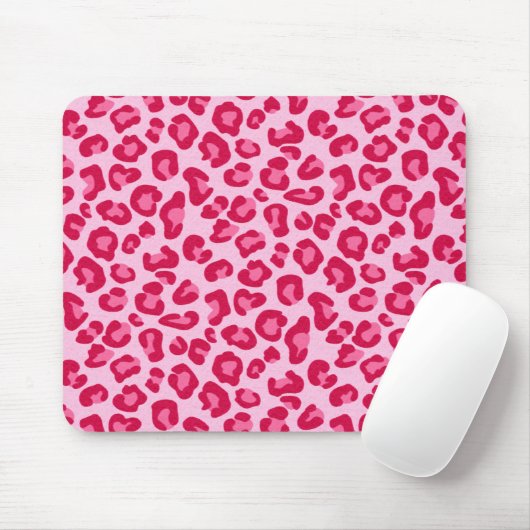 Leoparddruck in Pastellrosa, Hot Pink und Fuchsia Mousepad (Mit Mouse)