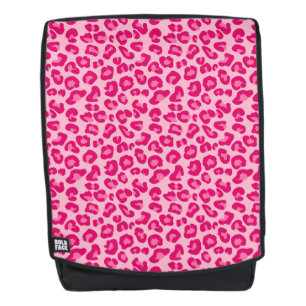 Leoparddruck in Pastellrosa, Hot Pink und Fuchsia Rucksack