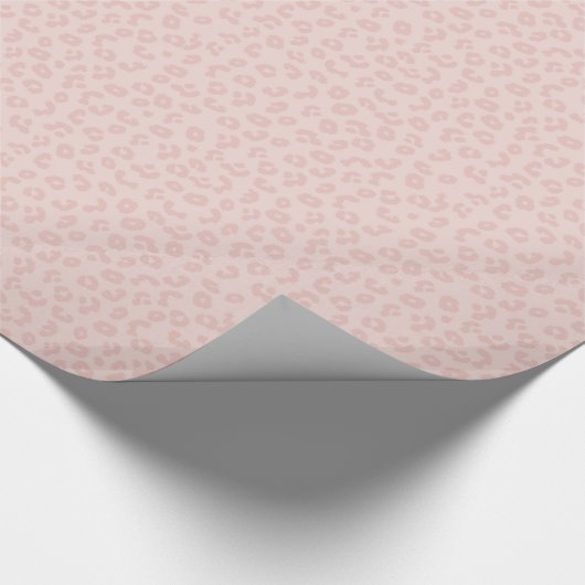 Leoparddruck in Rosa Geschenkpapier (Ecke)