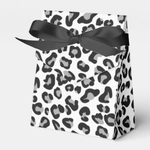 Leoparddruck in Schwarz und Weiß mit Grau Geschenkschachtel