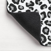 Leoparddruck in Schwarz und Weiß mit Grau Mousepad (Ecke)