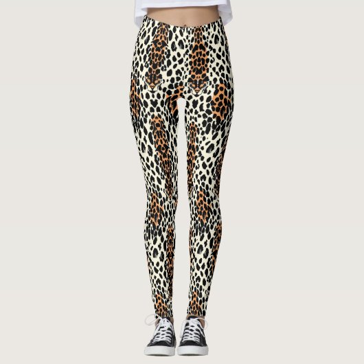 Leoparddruck Leggings (Vorderseite)