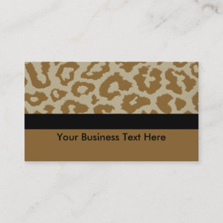 Leoparddruck mit schwarzem Streifen Visitenkarte
