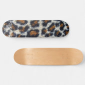 Leoparddruck-Mustervorlage des flippigen Spaßes Skateboard (Horizontal)