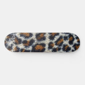 Leoparddruck-Mustervorlage des flippigen Spaßes Skateboard (Horizontal)