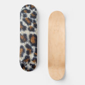 Leoparddruck-Mustervorlage des flippigen Spaßes Skateboard (Vorderseite)