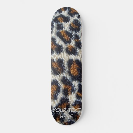 Leoparddruck-Mustervorlage des flippigen Spaßes Skateboard (Vorderseite)