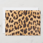 Leoparddruck Neujahr Weihnachtsfamilien-Foto Feiertagskarte (Rückseite)