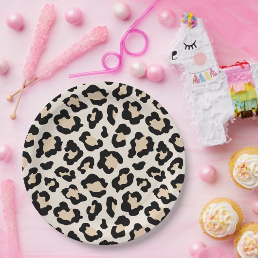 Leoparddruck Pappteller (Party)