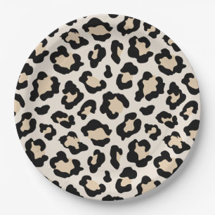 Leoparddruck Pappteller