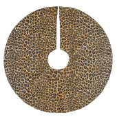 Leoparddruck Polyester Weihnachtsbaumdecke (Vorderseite)