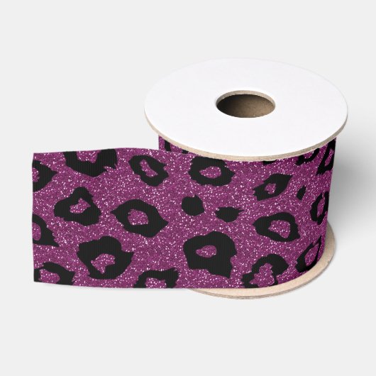 Leoparddruck Ripsband (Spule)
