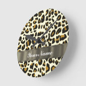 Leoparddruck Runde Wanduhr (Winkel)