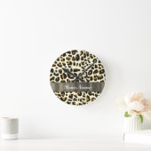 Leoparddruck Runde Wanduhr (Zuhause)