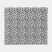 Leoparddruck - Schwarz und Weiß Fleecedecke (Vorderseite (Horizontal))