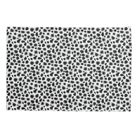 Leoparddruck - Schwarz und Weiß Kissenbezug (Rückseite)
