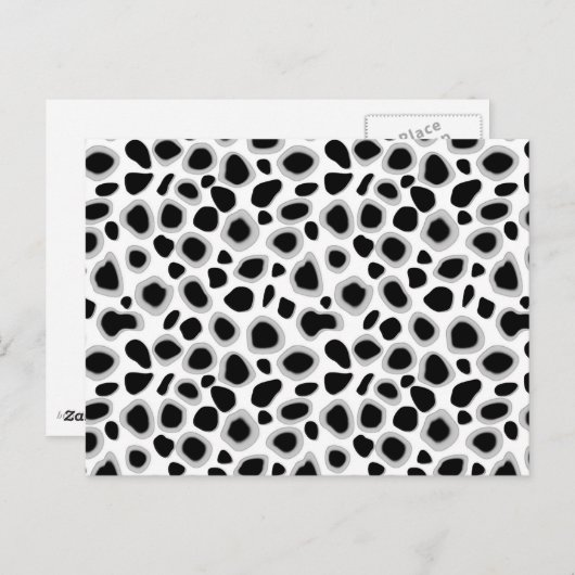 Leoparddruck - Schwarz und Weiß Postkarte (Vorne/Hinten)