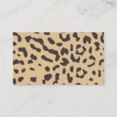 Leoparddruck Visitenkarte (Rückseite)