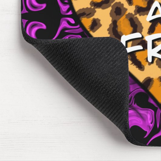 Leoparddruck | Wild und freies Herz | LIEBE Mousepad (Ecke)