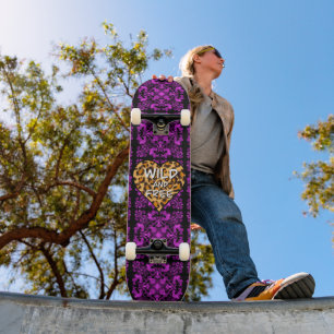 Leoparddruck   Wild und freies Herz   LIEBE Skateboard