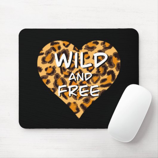 Leoparddruck | Wild und freies Herz | LIEBE T - SH Mousepad (Mit Mouse)