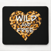 Leoparddruck | Wild und freies Herz | LIEBE T - SH Mousepad (Vorne)