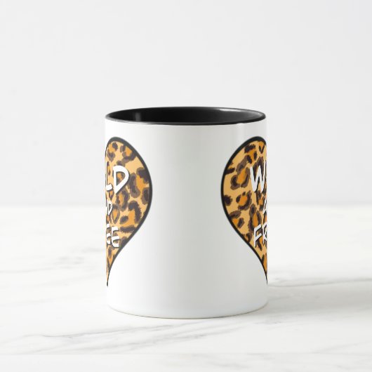 Leoparddruck | Wild und freies Herz | LIEBE T - SH Tasse (Zentrum)