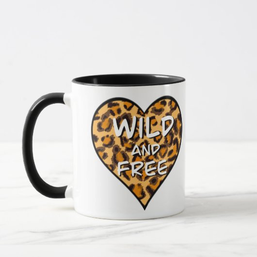 Leoparddruck | Wild und freies Herz | LIEBE T - SH Tasse (Links)