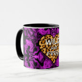 Leoparddruck | Wild und freies Herz | LIEBE Tasse (Vorderseite Links)