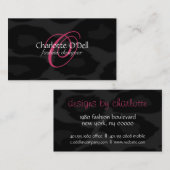 Leoparddruckmonogramm Visitenkarte (Vorne/Hinten)