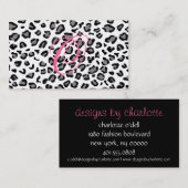 Leoparddruckmonogramm Visitenkarte (Vorne/Hinten)