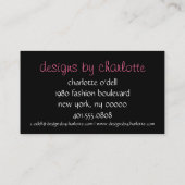 Leoparddruckmonogramm Visitenkarte (Rückseite)