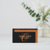 Leoparddruckmonogramm Visitenkarte (Stehend Vorderseite)