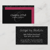 Leoparddruckmonogramm Visitenkarte (Vorne/Hinten)