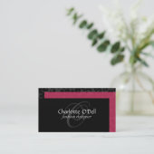 Leoparddruckmonogramm Visitenkarte (Stehend Vorderseite)