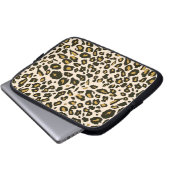 Leoparddruckmuster Laptopschutzhülle (Vorne Knopf)