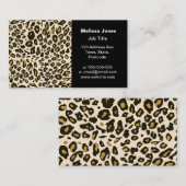 Leoparddruckmuster Visitenkarte (Vorne/Hinten)