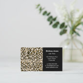 Leoparddruckmuster Visitenkarte (Stehend Vorderseite)