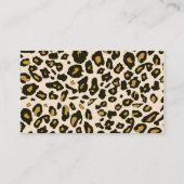 Leoparddruckmuster Visitenkarte (Rückseite)