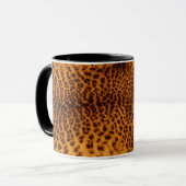 Leoparddruckschwarzes gepunktete tasse (Vorderseite Links)