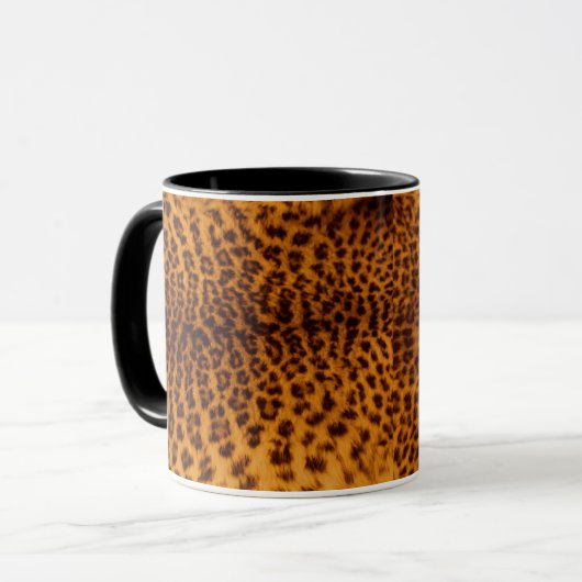 Leoparddruckschwarzes gepunktete tasse (Vorderseite Links)