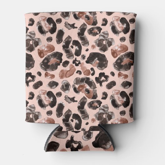 Leoparde, Tierhaut nahtlos Muster. Dosenkühler (Vorderseite)