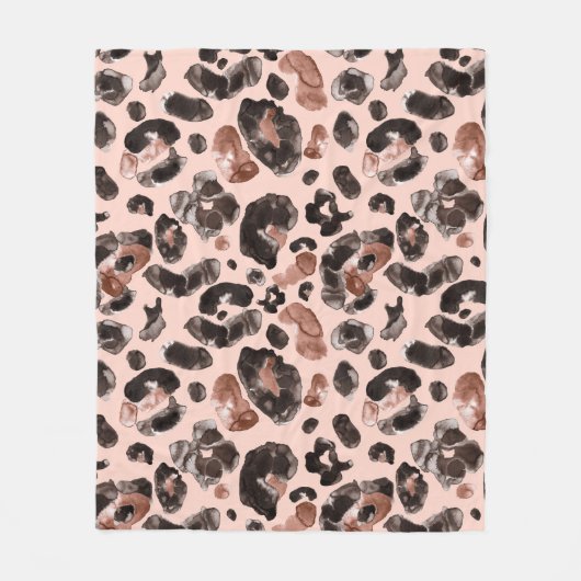 Leoparde, Tierhaut nahtlos Muster. Fleecedecke (Vorderseite)