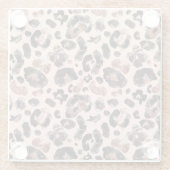 Leoparde, Tierhaut nahtlos Muster. Glasuntersetzer (Rückseite)