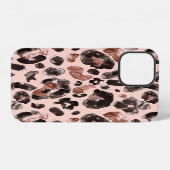 Leoparde, Tierhaut nahtlos Muster. iPhone Hülle (Rückseite (Horizontal))