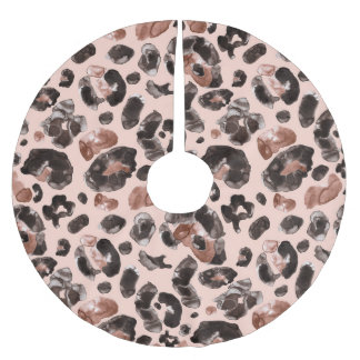 Leoparde, Tierhaut nahtlos Muster. Polyester Weihnachtsbaumdecke