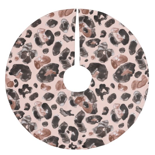 Leoparde, Tierhaut nahtlos Muster. Polyester Weihnachtsbaumdecke (Vorderseite)