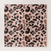 Leoparde, Tierhaut nahtlos Muster. Puzzle (Horizontal)