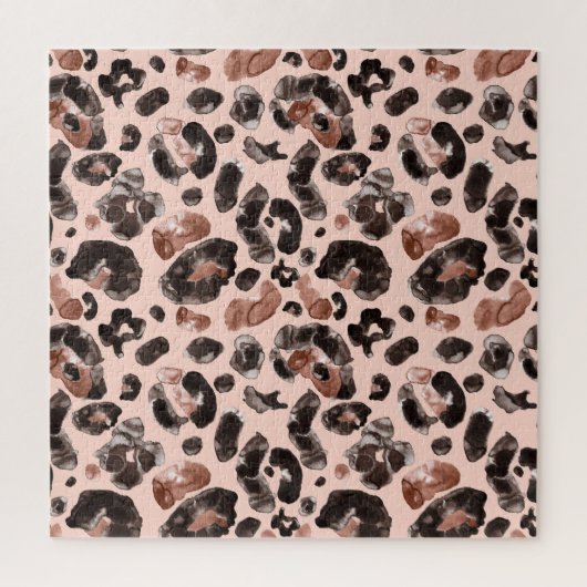 Leoparde, Tierhaut nahtlos Muster. Puzzle (Vertikal)